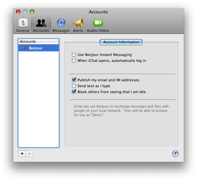 iChat Accounts