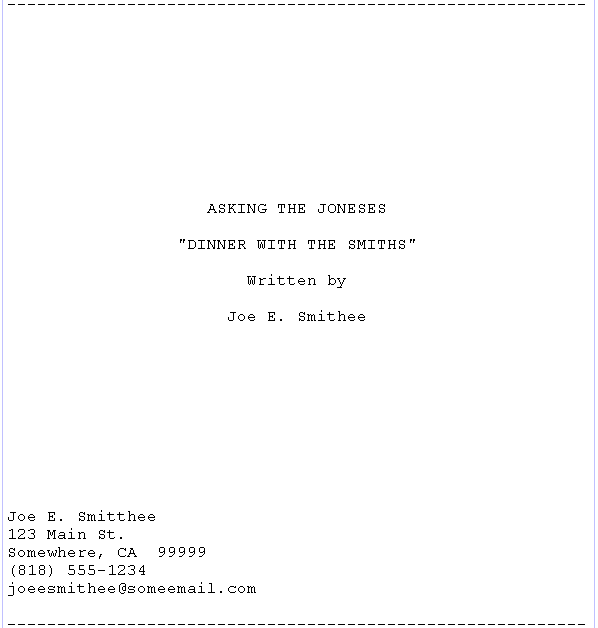 sitcom1-example-title-page